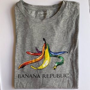 Banana Republic Pride 2020 Rainbow Banana Men’s T-Shirt, Size XL, Brand New